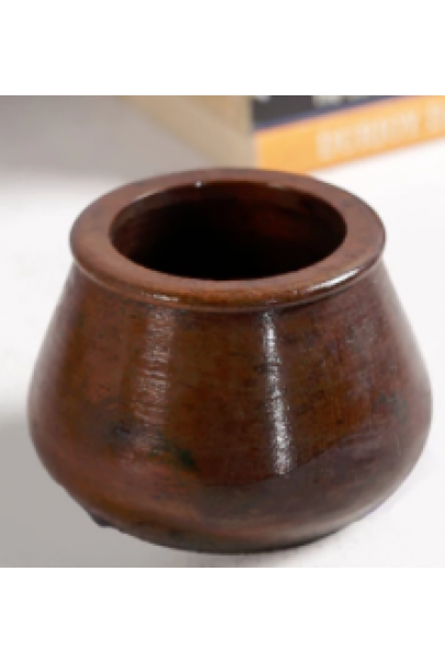 Brown Solid Wood Vase